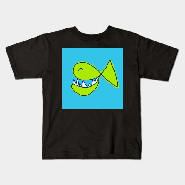 SMILING FISH Kids T-Shirt by NYWA-ART-PROJECT